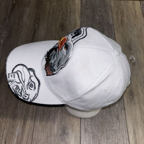 Waving USA American Bald Eagle White Embroidered Baseball Cap Hat 100% Cotton - Picture 8 of 11